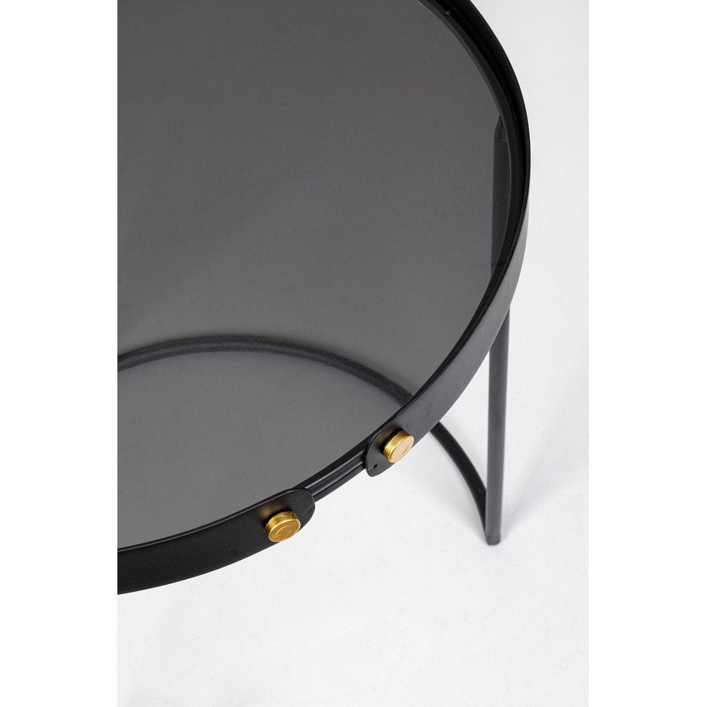 Tavolini Vetro Nero Moderni da Interno - DAMON