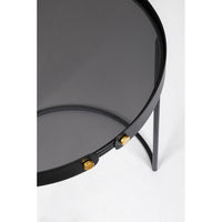 Tavolini Vetro Nero Moderni da Interno - DAMON