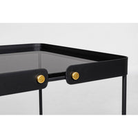 Tavolini in Vetro Nero Stile Moderno da Interno - DAMON