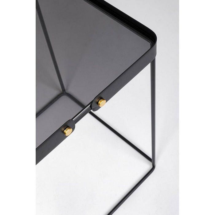 Tavolini in Vetro Nero Stile Moderno da Interno - DAMON