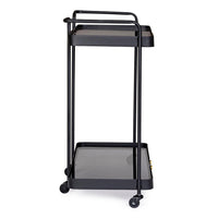Carrello Vetro Nero Stile Industriale da Interno - DAMON