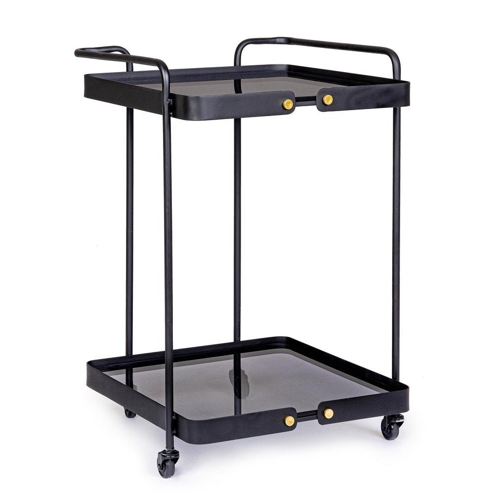 Carrello Vetro Nero Industriale da Interno - DAMON