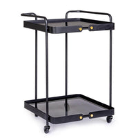 Carrello Vetro Nero Industriale da Interno - DAMON