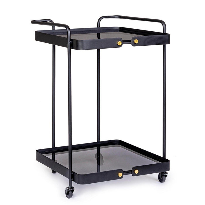 Carrello Vetro Nero Industriale da Interno - DAMON