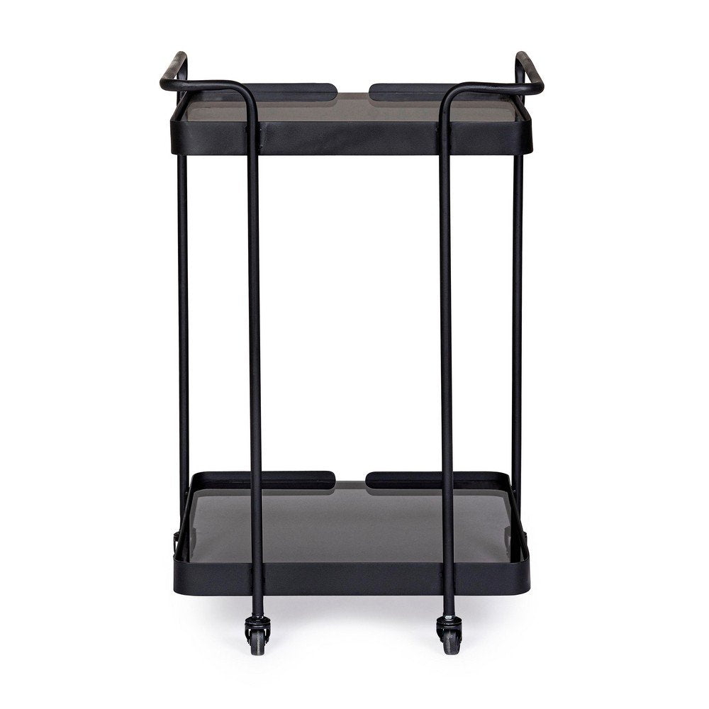 Carrello Vetro Nero Industriale da Interno - DAMON