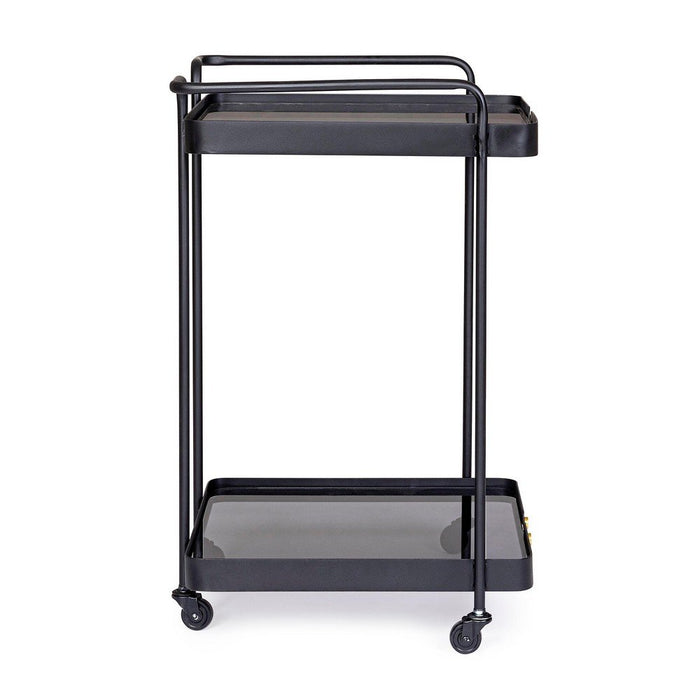Carrello Vetro Nero Industriale da Interno - DAMON