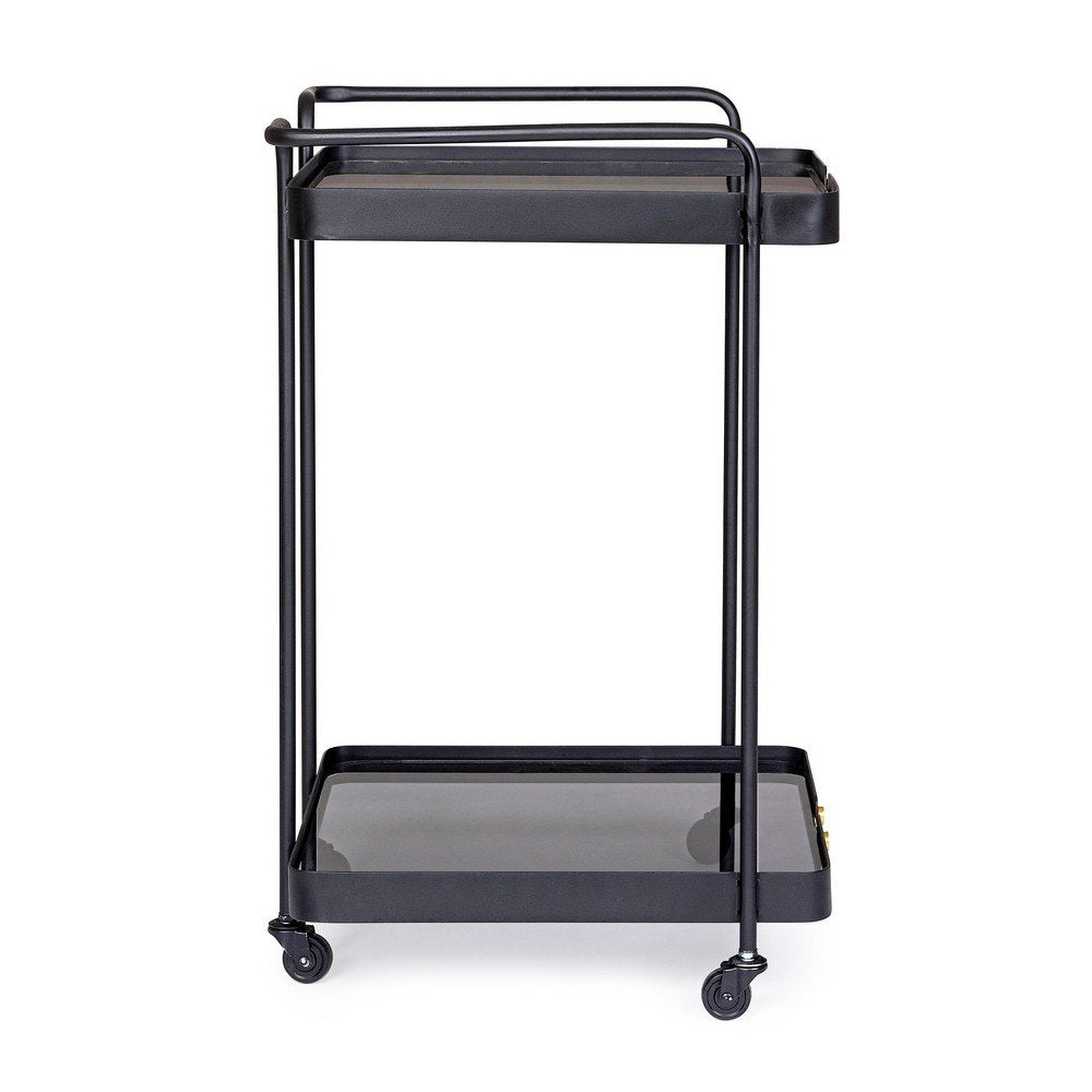 Carrello Vetro Nero Industriale da Interno - DAMON