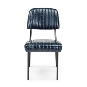 Set 2 Sedie Vintage Poliestere Blu Industrial da Interno - DAISY