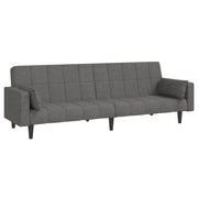 Divano letto | Sof¨¤ letto | Letto singolo a 2 Posti con 2 Cuscini Grigio Chiaro in Tessuto