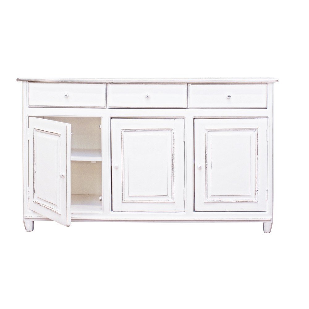 Credenza Legno Bianco Rustico da Interno - CORINNE