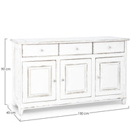 Credenza Legno Bianco Rustico da Interno - CORINNE