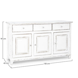 Credenza Legno Bianco Rustico da Interno - CORINNE