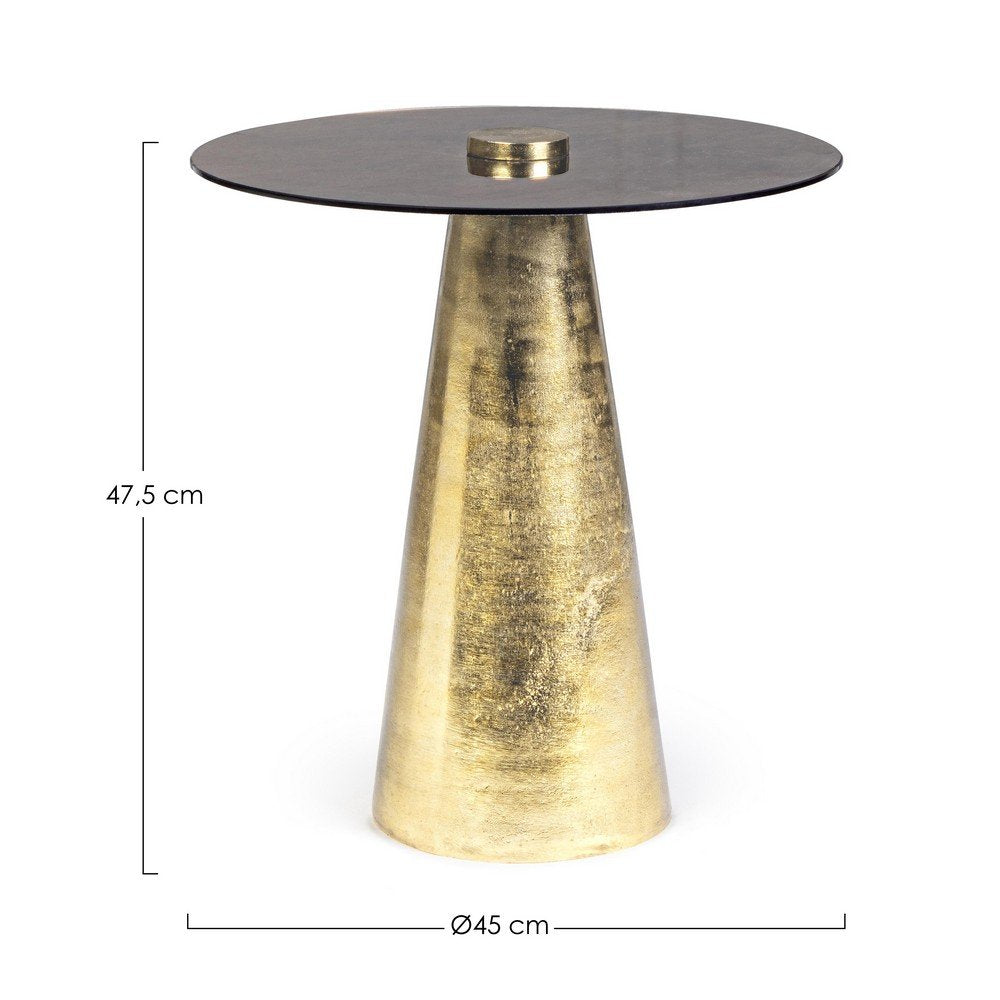 Tavolino in Vetro Oro Moderno da Interno 45 cm - CONSTELLATION