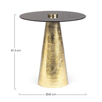 Tavolino in Vetro Oro Moderno da Interno 45 cm - CONSTELLATION