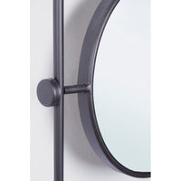 Set 2 Specchi con Mensola Acciaio Nero Industriale da Parete - COLLINS