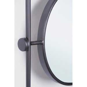 Set 2 Specchi con Mensola Acciaio Nero Industriale da Parete - COLLINS