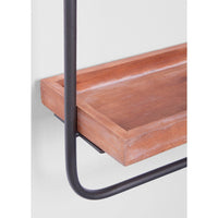 Set 2 Specchi con Mensola Acciaio Nero Industriale da Parete - COLLINS