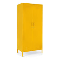 Armadio 2 Ante Acciaio Verde Industriale da Interno - CLIFTON Colore: Giallo