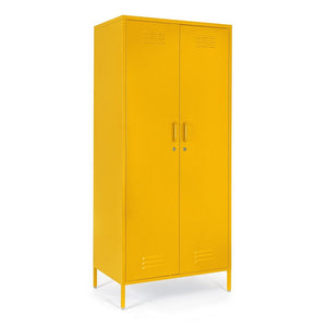 Armadio 2 Ante Acciaio Verde Industriale da Interno - CLIFTON Colore: Giallo