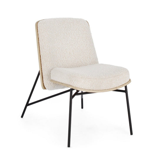 Poltrona Design Legno Grigio Moderno da Interno - CLIFF Colore: Bianco