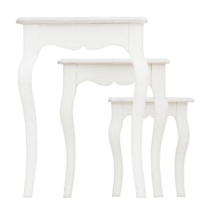 Tavolini Legno Bianco Rustico da Interno - CLARA