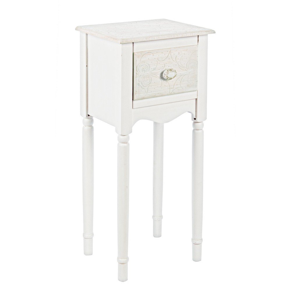 Set 2 Porta Lampada Legno Bianco Rustico da Interno - CLARA