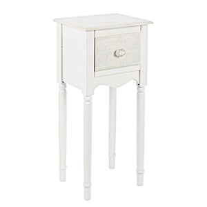 Set 2 Porta Lampada Legno Bianco Rustico da Interno - CLARA