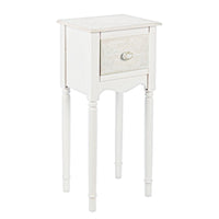 Set 2 Porta Lampada Legno Bianco Rustico da Interno - CLARA