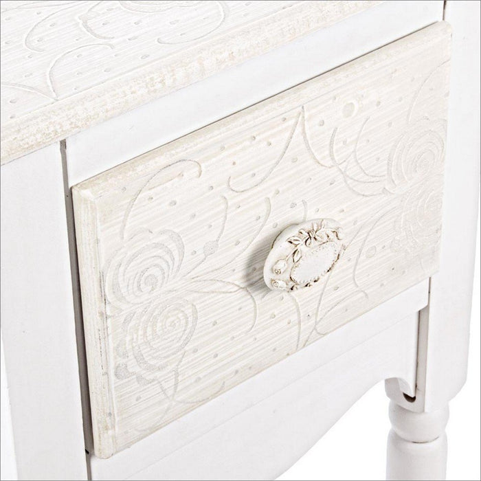 Set 2 Porta Lampada Legno Bianco Rustico da Interno - CLARA