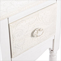 Set 2 Porta Lampada Legno Bianco Rustico da Interno - CLARA