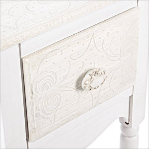 Set 2 Porta Lampada Legno Bianco Rustico da Interno - CLARA