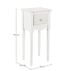 Set 2 Porta Lampada Legno Bianco Rustico da Interno - CLARA