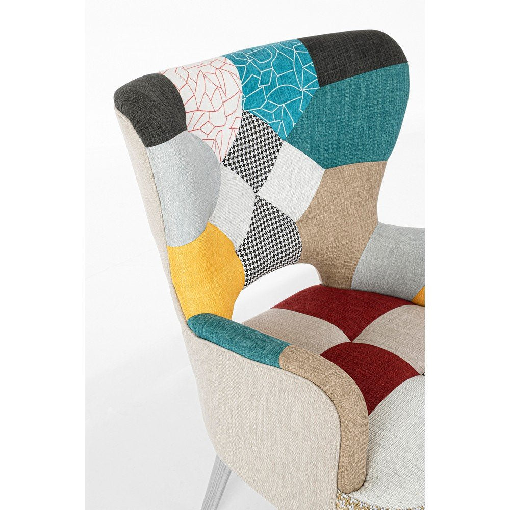 Poltrona Patchwork Tessuto Multicolore Boho da Interno - CHRISTOPHER