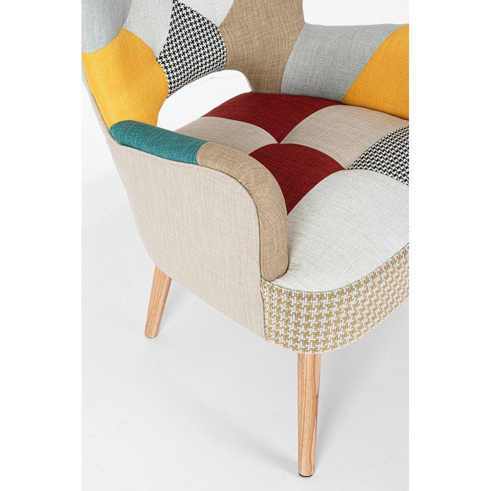 Poltrona Patchwork Tessuto Multicolore Boho da Interno - CHRISTOPHER