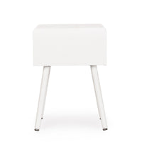 Comodino Legno Bianco Moderno da Interno H57 cm - CHARLOTTE
