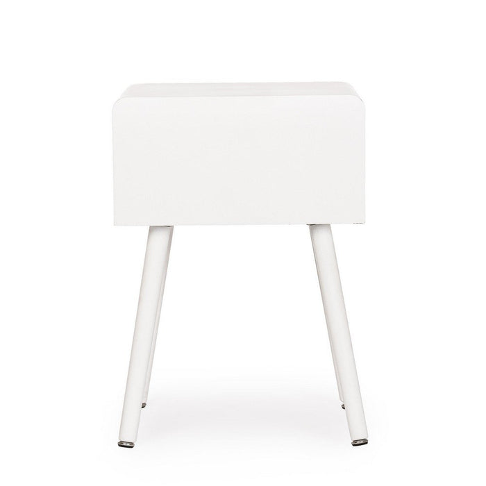 Comodino Legno Bianco Moderno da Interno H57 cm - CHARLOTTE
