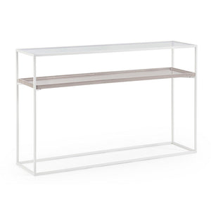 Consolle Vetro Bianco Moderna da Interni 120x30 - CECILIA