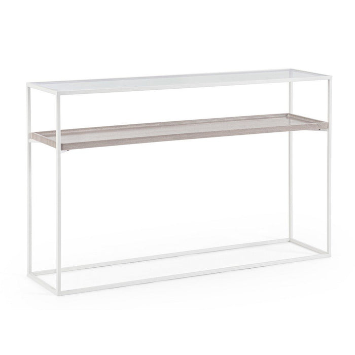 Consolle Vetro Bianco Moderna da Interni 120x30 - CECILIA