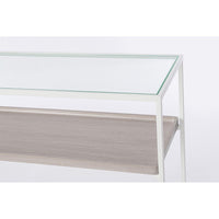 Consolle Vetro Bianco Moderna da Interni 120x30 - CECILIA