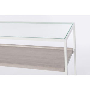 Consolle Vetro Bianco Moderna da Interni 120x30 - CECILIA