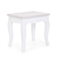 Sgabello Legno Bianco Rustico da Interno - CAROLINE