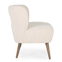 Divano 2 Posti in Bouclé Bianco Moderno da Interno - CARMEN