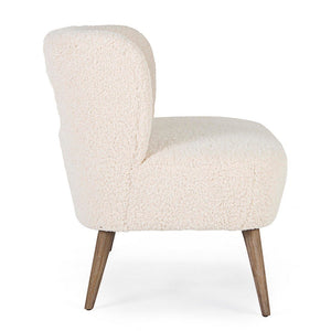 Divano 2 Posti in Bouclé Bianco Moderno da Interno - CARMEN