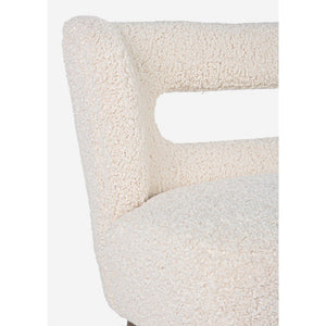 Divano 2 Posti in Bouclé Bianco Moderno da Interno - CARMEN