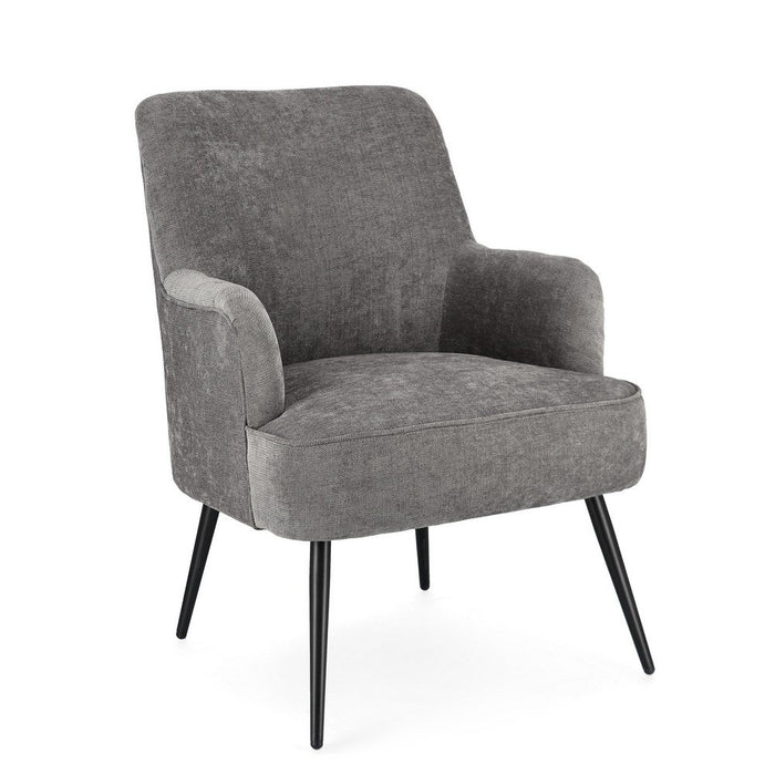 Poltrona Tessuto Marrone Moderno da Interno - CALEB Colore: Grigio