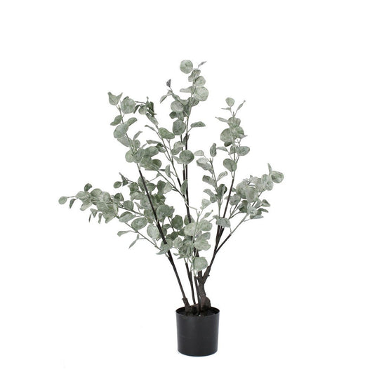 Set 2 Piante Finte in Plastica Verde da Interno H110 cm - EUCALIPTO Dimensione: H82, Colore: Verde