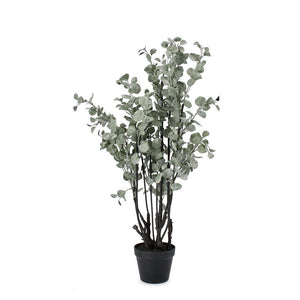 Set 2 Piante Finte in Plastica Verde da Interno H110 cm - EUCALIPTO Dimensione: H110, Colore: Verde