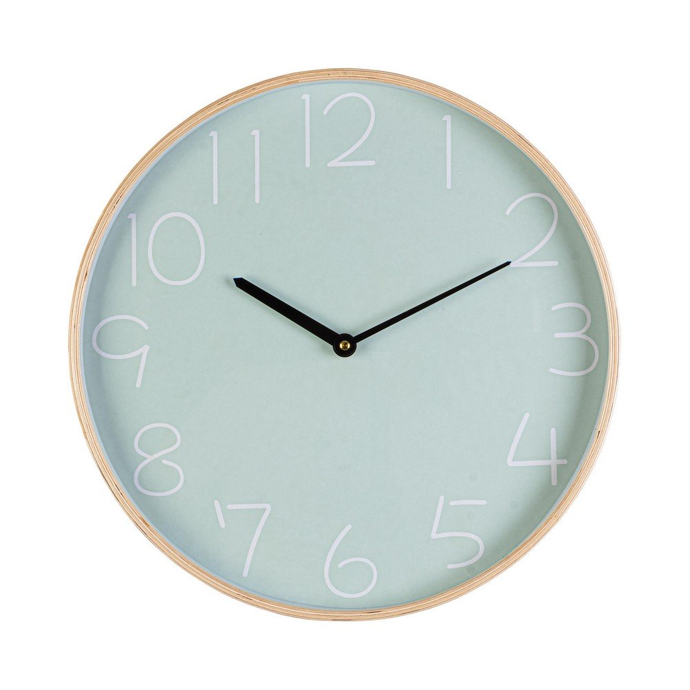 Orologio da Parete Legno Tortora Moderno 30 cm - BRILLO Colore: Verde