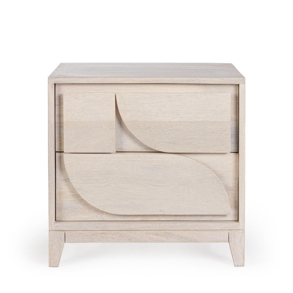 Comodino Legno Marrone Moderno da Interno - BRIELLE