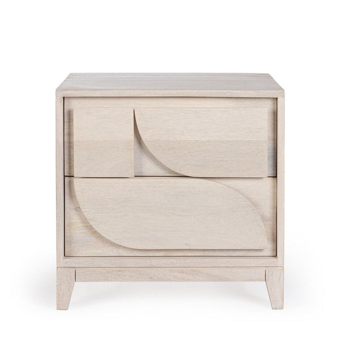 Comodino Legno Marrone Moderno da Interno - BRIELLE